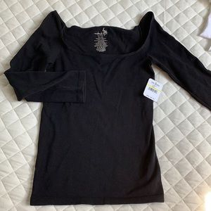 Free people square neck 3/4 sleeve top